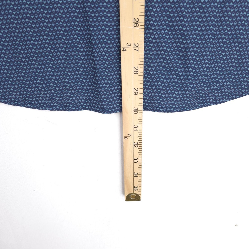 7 Diamonds Higher Love 4 Way Stretch Woven Shirt Men's M Blue Geometric Pattern - Picture 8 of 10